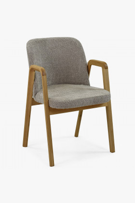 Moderní židle dub, barva čalounění Taupe , Jídelní židle- 1