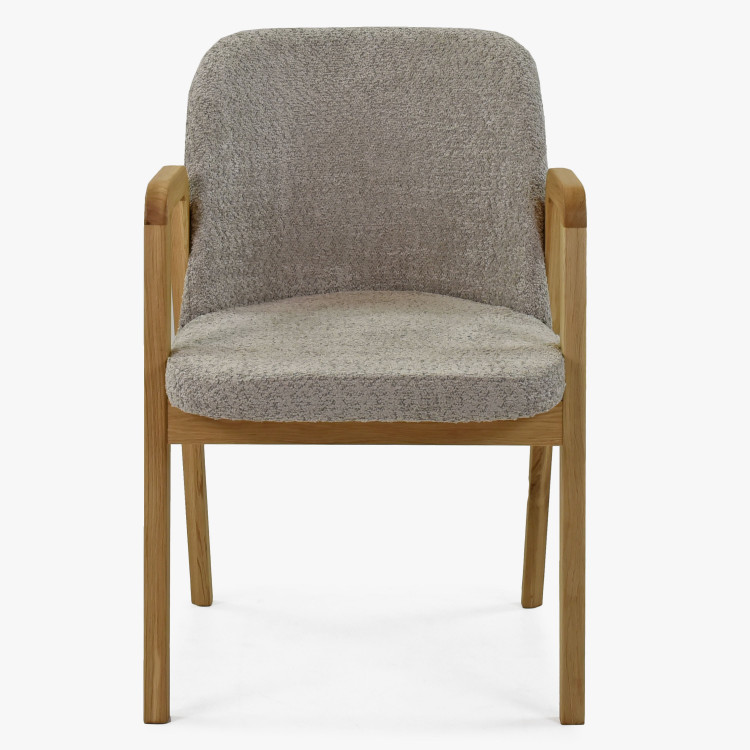 Moderní židle dub, barva čalounění Taupe , Jídelní židle- 3
