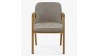 Moderní židle dub, barva čalounění Taupe , Jídelní židle- 3