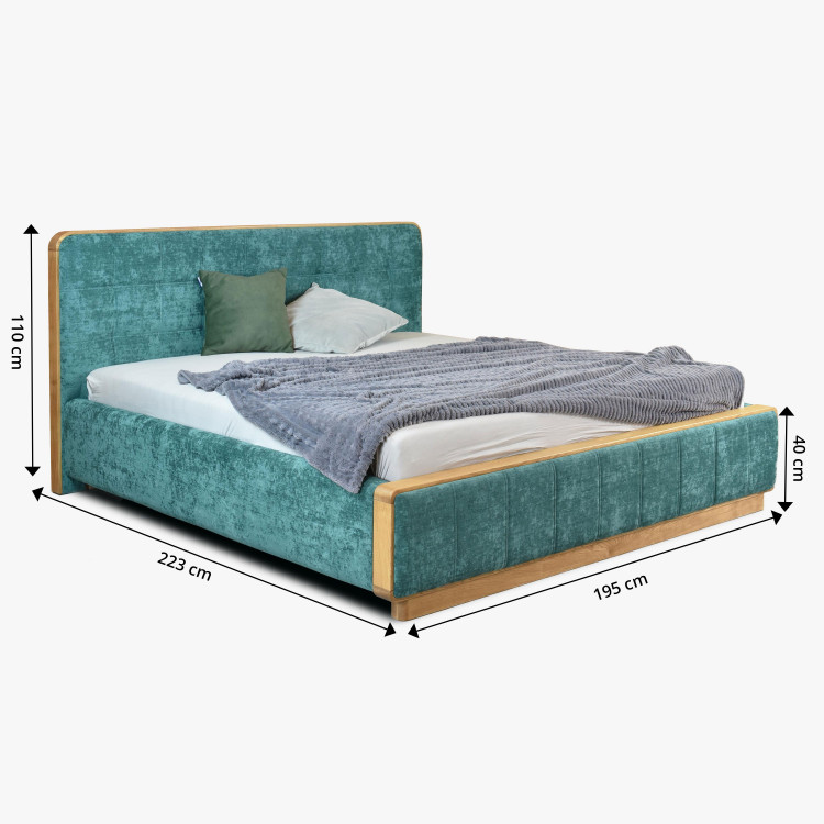 Látková manželská postel 180 x 200, Lisabon , Dřevěný nábytek z masívu- 8