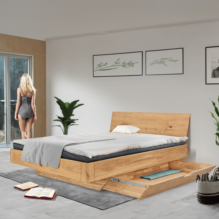 Dubová postel s úložným prostorem 180 x 200 cm , Dubové postele- 2