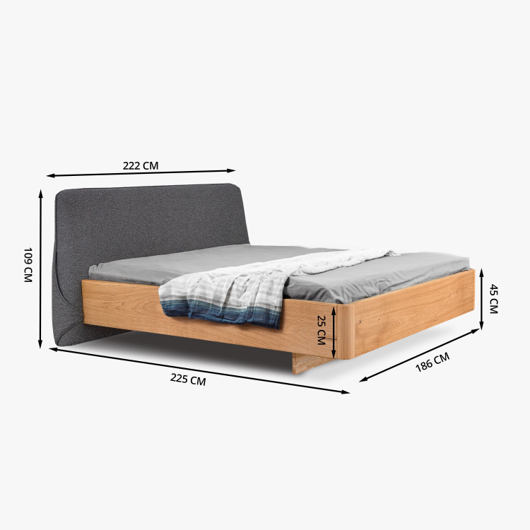 Dubová postel s čaluněným čelem 180 x 200 , Dubové postele- 5