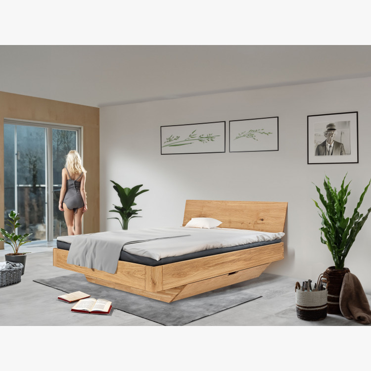 Dubová postel s úložným prostorem 160 x 200 cm , Dubové postele- 13