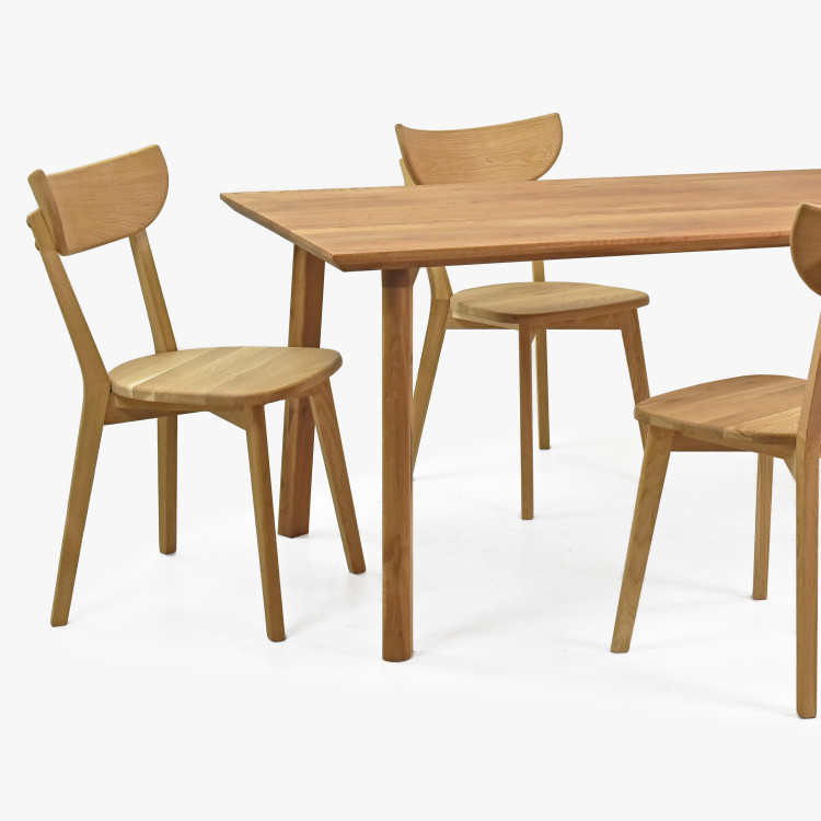 Dřevěný stůl a dřevěné židle sestava , Jídelní sety- 2