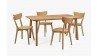 Dřevěný stůl a dřevěné židle sestava , Jídelní sety- 8