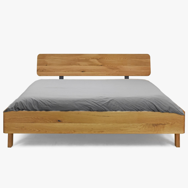 Zaoblená manželská postel z masivu dub 180 x 200 cm , Dubové postele- 3
