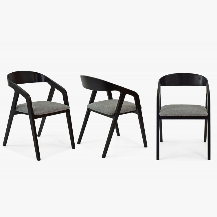 Černá dřevěná jídelní židle , Jídelní židle- 6