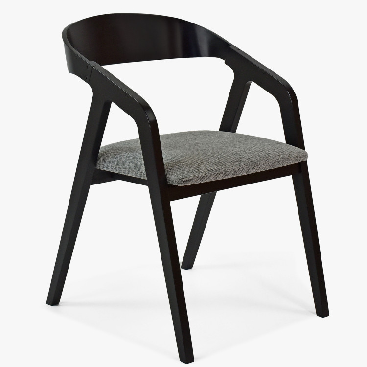 Černá dřevěná jídelní židle , Jídelní židle- 1