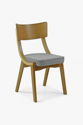 Jídelní židle dub s šedým čalouněním , Jídelní židle- 1