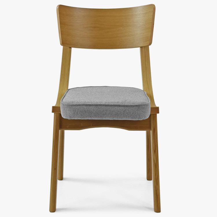 Jídelní židle dub s šedým čalouněním , Jídelní židle- 3