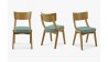 Jídelní židle dub s mátovým čalouněním , Jídelní židle- 9