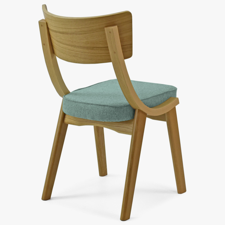 Jídelní židle dub s mátovým čalouněním , Jídelní židle- 5