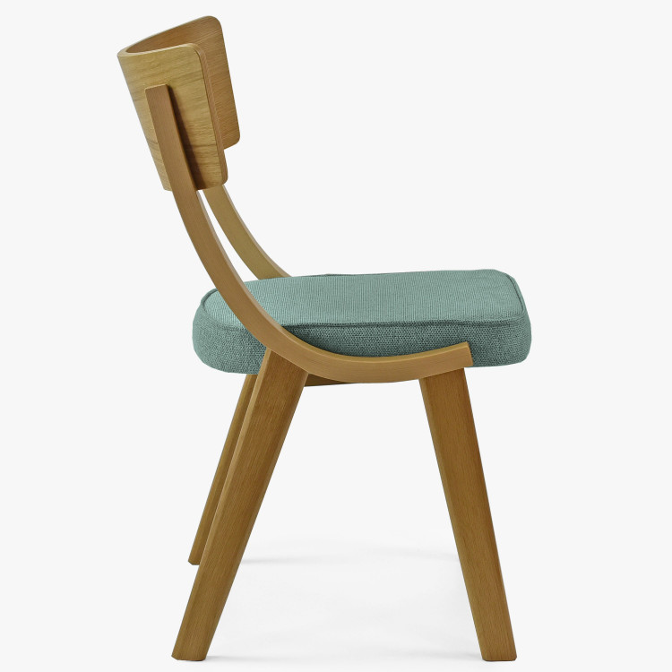 Jídelní židle dub s mátovým čalouněním , Jídelní židle- 4