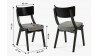 Černá dřevěná jídelní židle , Jídelní židle- 12