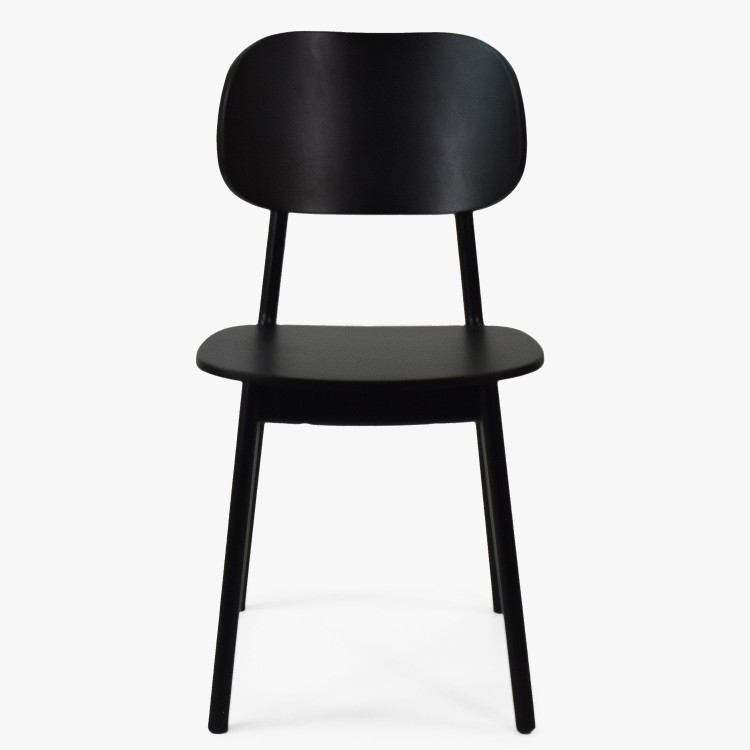Černá jídelní židle celo dřevěná , Jídelní židle- 3