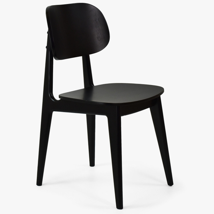 Černá jídelní židle celo dřevěná , Jídelní židle- 1