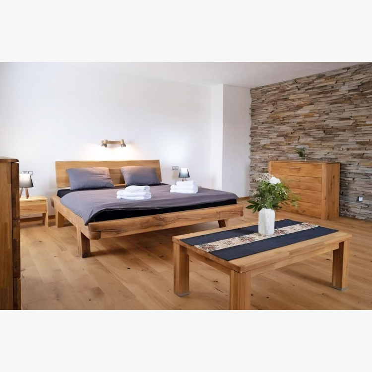Dubová luxusní postel z trámů, Manželská Mia 180 x 200 cm , Postele- 17