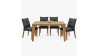 Set komfortní židle a stůl 140 x 80 masiv dub , Jídelní sety- 4
