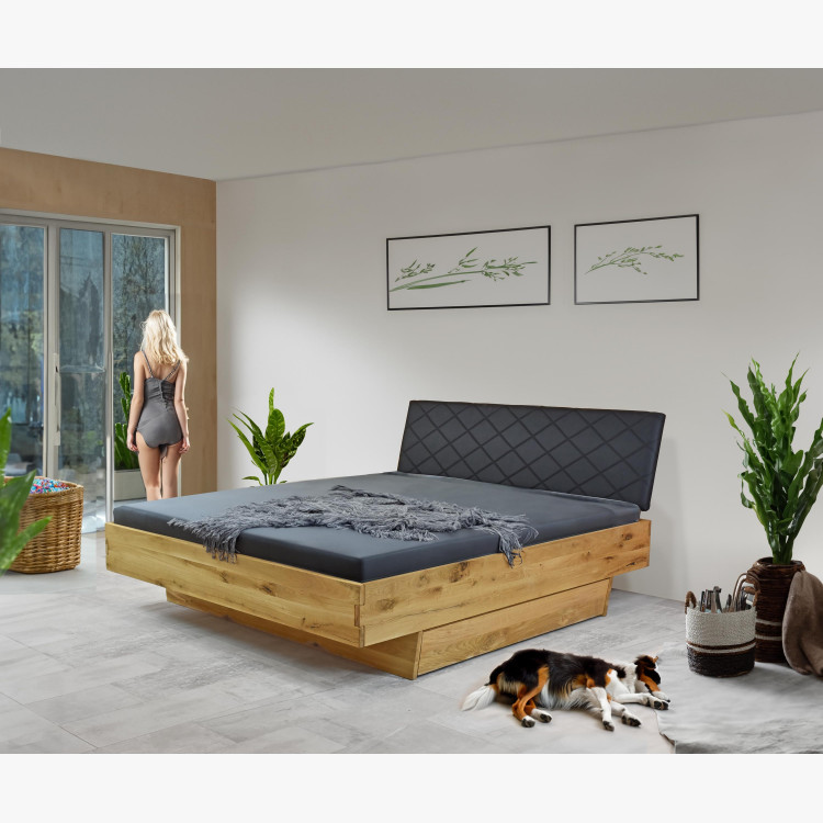 Dřevěná postel dub s možností odkládacího prostoru 180 x 200 cm , Dubové postele- 4