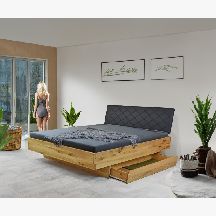 Dřevěná postel dub s možností odkládacího prostoru 180 x 200 cm , Dubové postele- 5