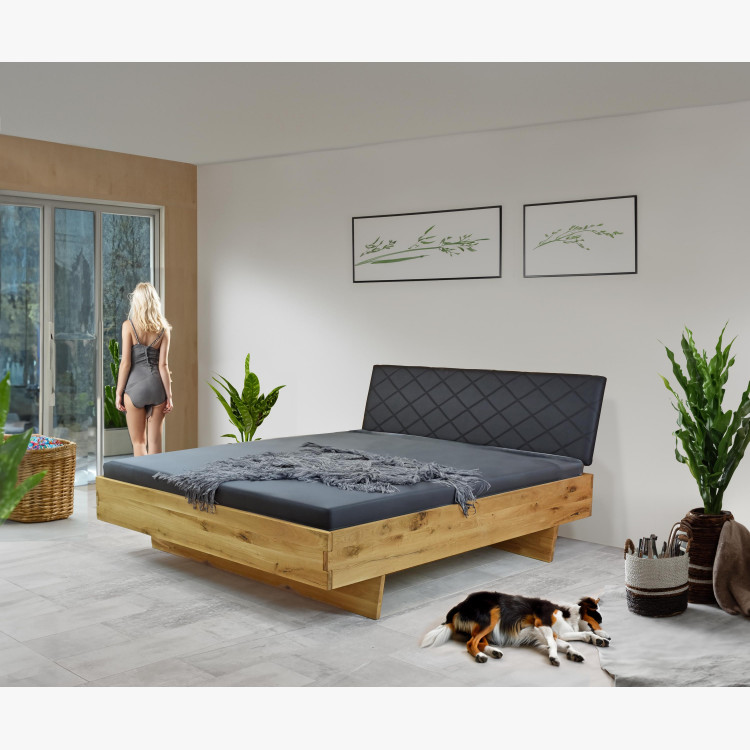 Dřevěná postel dub s možností odkládacího prostoru 180 x 200 cm , Dubové postele- 3