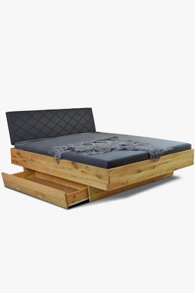 Dřevěná postel dub s možností odkládacího prostoru 180 x 200 cm , Dubové postele- 1
