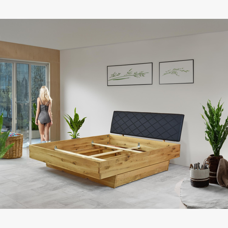 Dřevěná postel dub s možností odkládacího prostoru 180 x 200 cm , Dubové postele- 12
