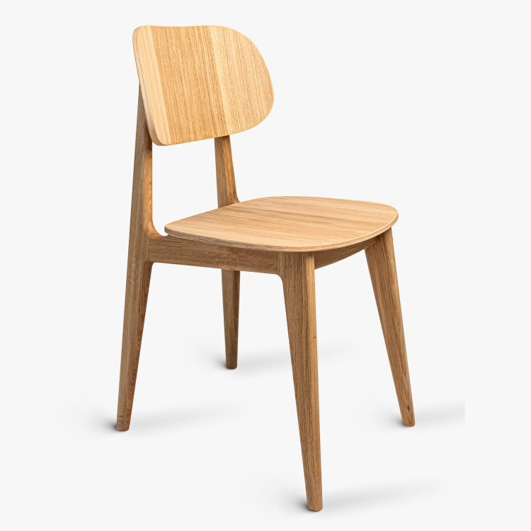 Celo dřevěná dubová židle , Jídelní židle- 1