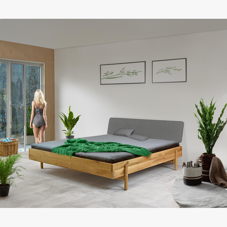 Dubová postel ve skandinávském stylu na nožičkách 180 x 200 cm , Dubové postele- 7