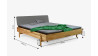 Dubová postel ve skandinávském stylu na nožičkách 180 x 200 cm , Dubové postele- 8