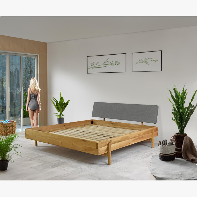 Dubová postel ve skandinávském stylu na nožičkách 180 x 200 cm , Dubové postele- 9