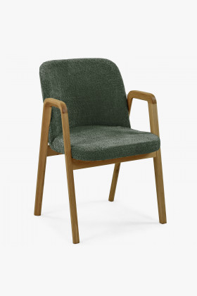 Moderní židle dub, barva čalounění zelená , Jídelní židle- 1