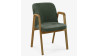 Moderní židle dub, barva čalounění zelená , Jídelní židle- 1