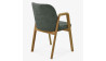 Moderní židle dub, barva čalounění zelená , Jídelní židle- 4