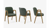 Moderní židle dub, barva čalounění zelená , Jídelní židle- 5