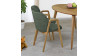 Moderní židle dub, barva čalounění zelená , Jídelní židle- 2