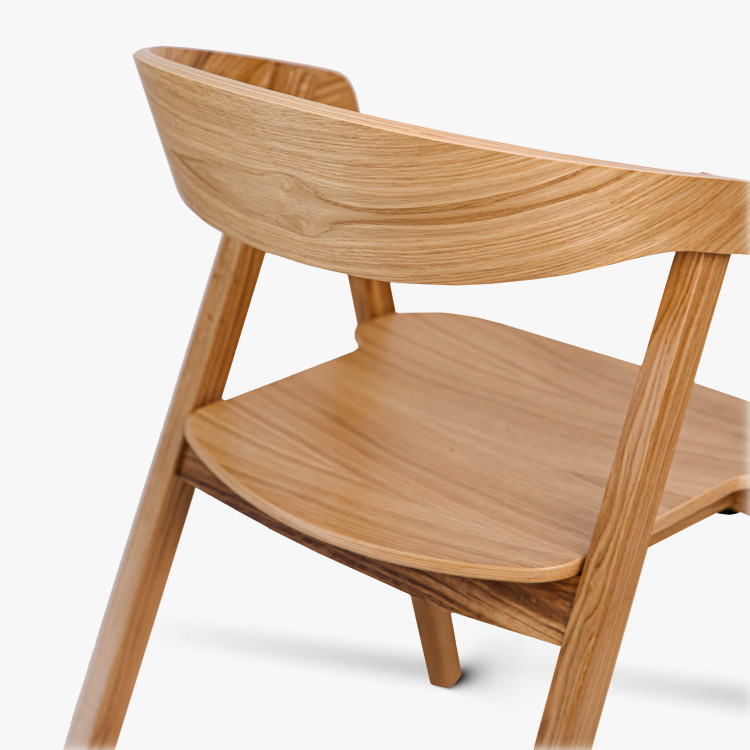 Stohovatelná dubová židle - celodřevěná , Jídelní židle- 5