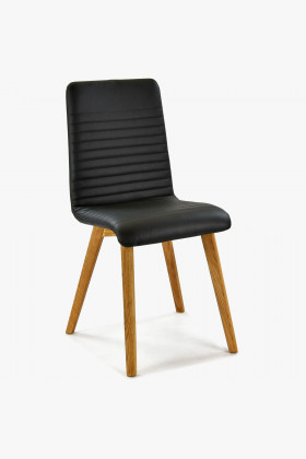 Jídelní židle pravá kůže černá, Model Arosa