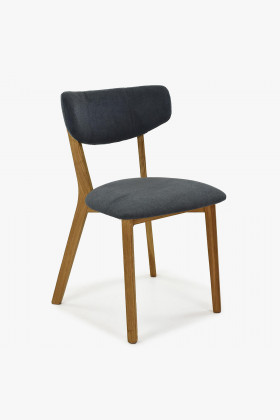 Látková židle - nohy dub, Amisa antracitová , Jídelní židle- 1