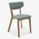 Látková židle - nohy dub, Amisa světle zelená , Jídelní židle- 1