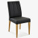 Židle pravá kůže - černá barva Klaudia , Židle pravá kúže- 1