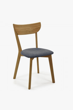 Moderní židle dub Eva, sedák antracit , Jídelní židle- 1