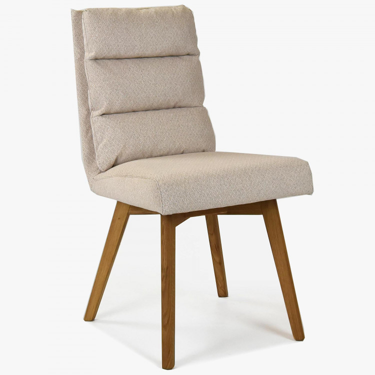 Pohodlná židle, nohy dub béžová Kampa , Jídelní židle- 1