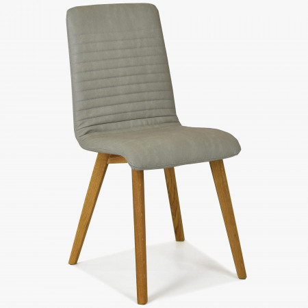 Židle Lara - Arosa , Ecru imitace kůže šedá , Jídelní židle- 1