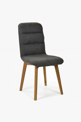Pohodlná židle, tmavá látka - dubové nohy Orlando