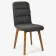 Pohodlná židle, tmavá látka - dubové nohy Orlando , Jídelní židle- 1