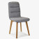 Pohodlná židle, šedá látka - dubové nohy Orlando , Jídelní židle- 1