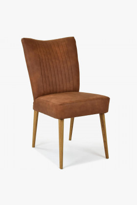 Elegantní židle valencia - kulaté nohy dub, koňaková