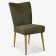 Elegantní židle valencia - kulaté nohy dub, olivová , Jídelní židle- 1