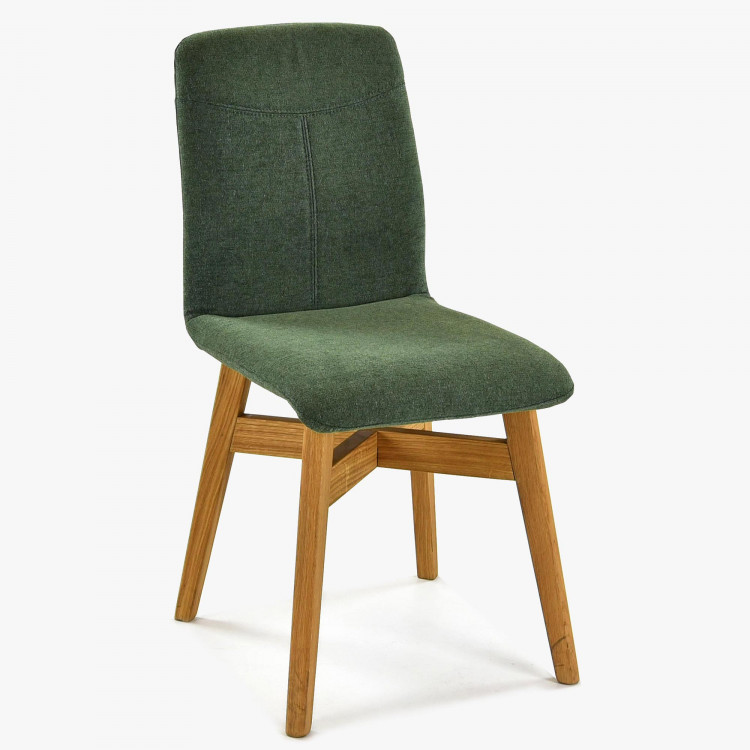 Židle jídelní YORK, zelená - easy clean , Jídelní židle- 1